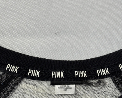 PINK Grey Marl Raglan Sleeve Sweatshirt