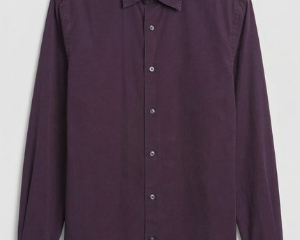 Gap Slim Fit Purple Long-Sleeve Button-Down Shirt