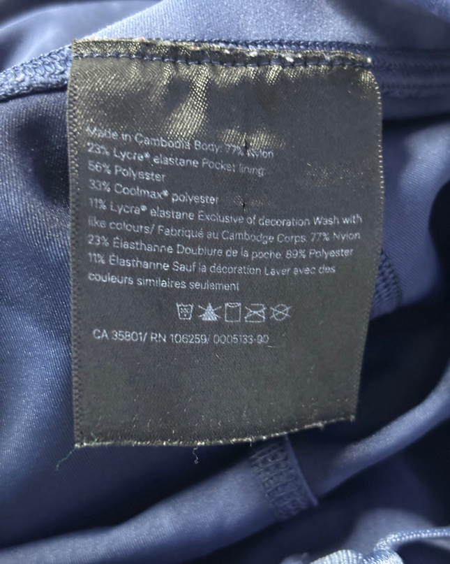 Lululemon Blue Tie-Dye High-Rise Biker Shorts