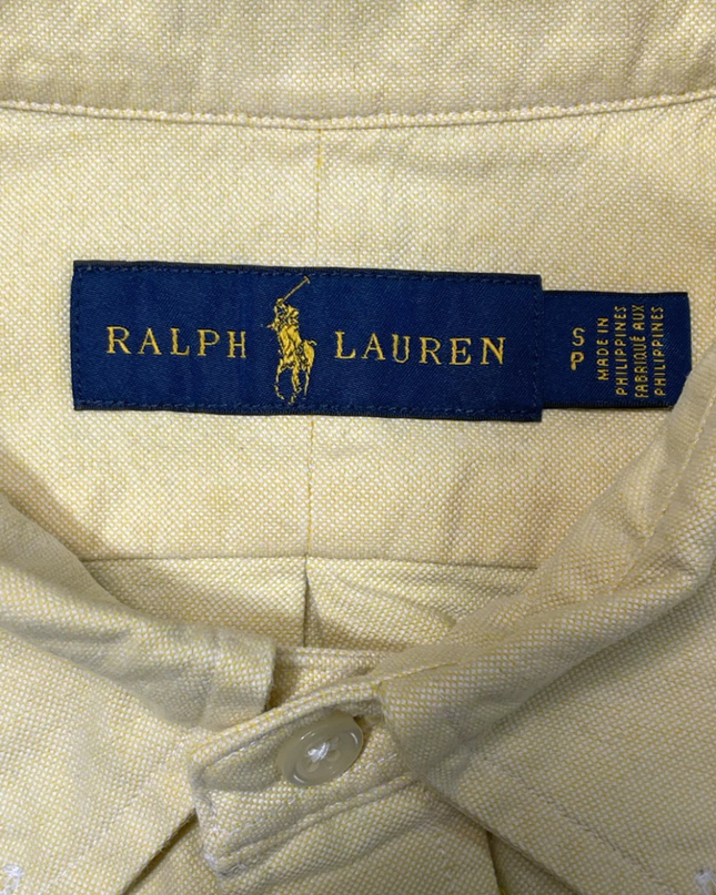 Ralph Lauren Classic Yellow Long Sleeve Button Down Shirt