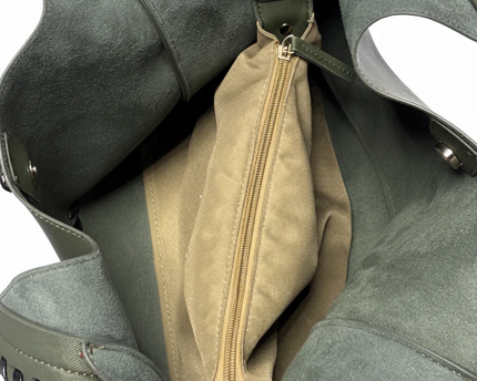 Sac Unit by SAC Olive Green Whipstitch Detail Hobo Bag