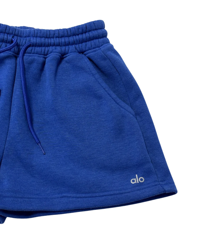 Alo Blue High-Waisted Relaxed Sweat Shorts