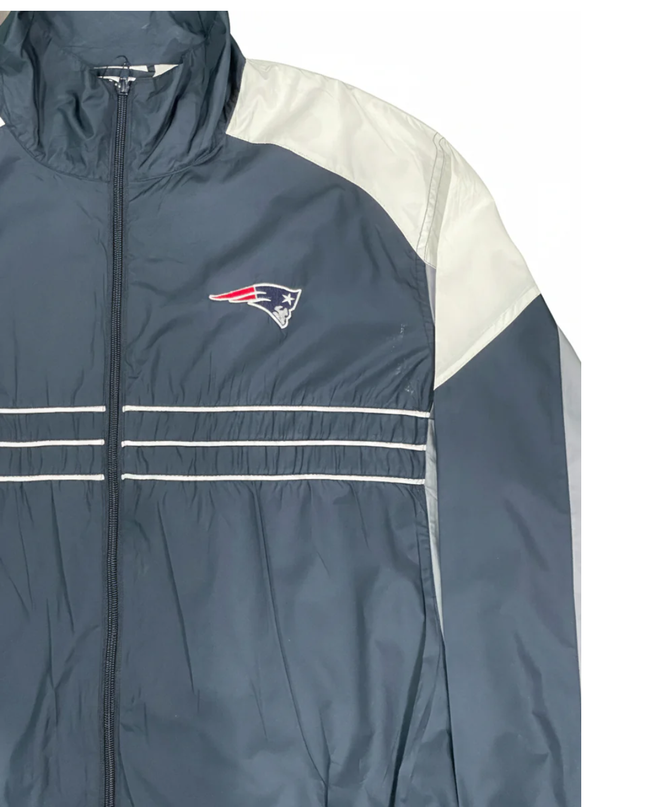 NFL New England Patriots Navy Blue Colorblock Windbreaker Jacket