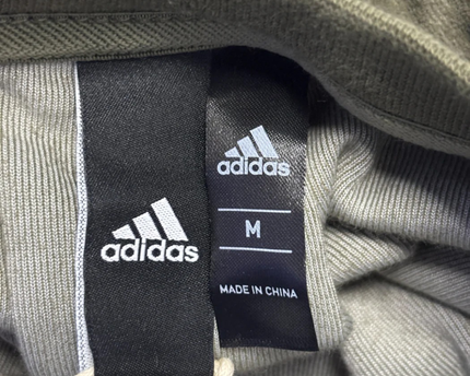 Adidas Olive Velour Three-Stripe Crewneck Sweatshirt W/Tags