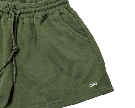 Alo Yoga Green Accolade Sweat Shorts