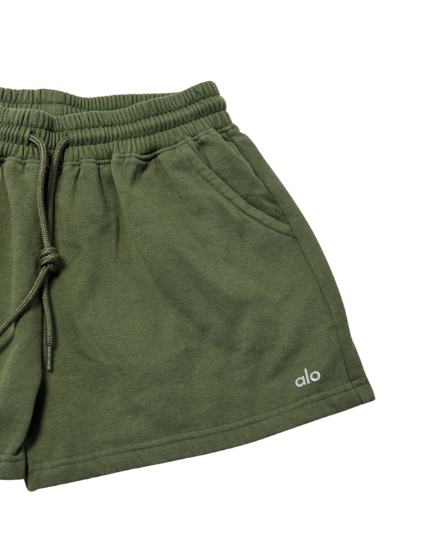 Alo Yoga Green Accolade Sweat Shorts