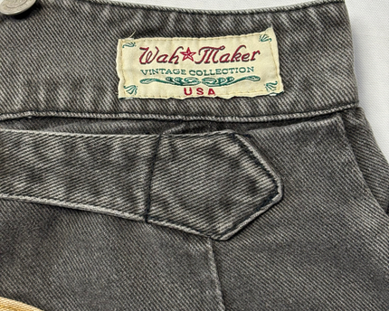 Wah Maker Grey/Tan Two-Tone Vintage Western Frontier Jeans