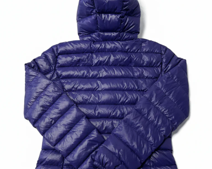 Benetton Purple Lightweight Hooded Puffer Down Jacket