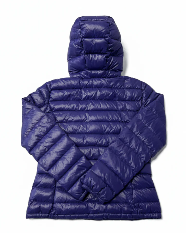 Benetton Purple Lightweight Hooded Puffer Down Jacket