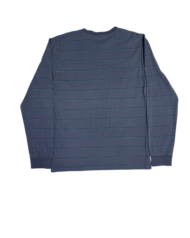 Nike Navy Striped Long Sleeve T-Shirt