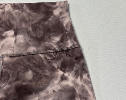 Lululemon Tie-Dye Brown High-Rise Sports Shorts