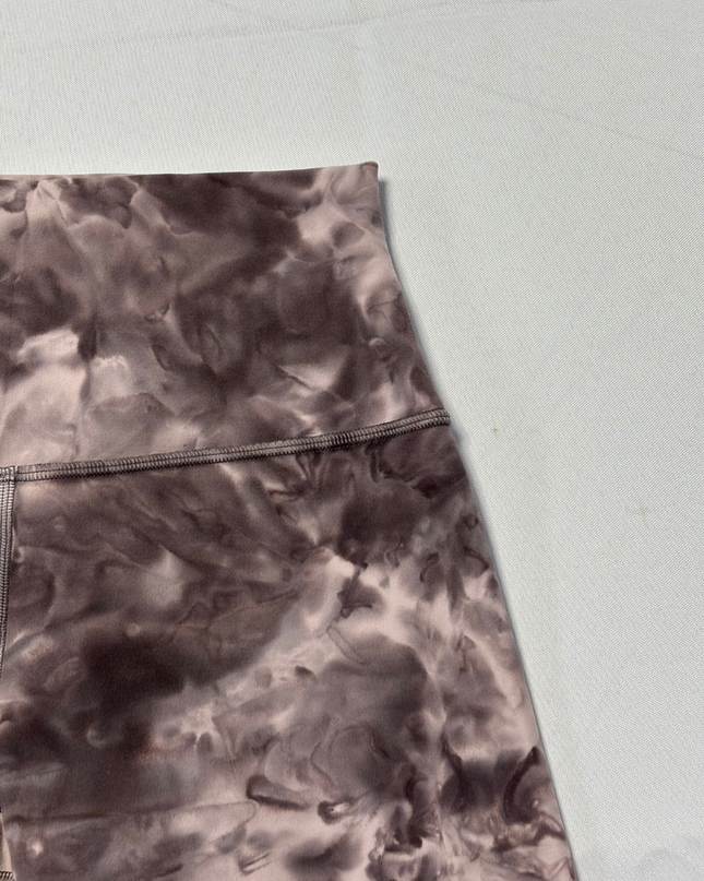 Lululemon Tie-Dye Brown High-Rise Sports Shorts