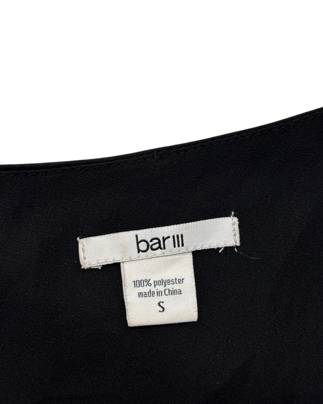 Bar III Black One-Shoulder Tie-Detail Top