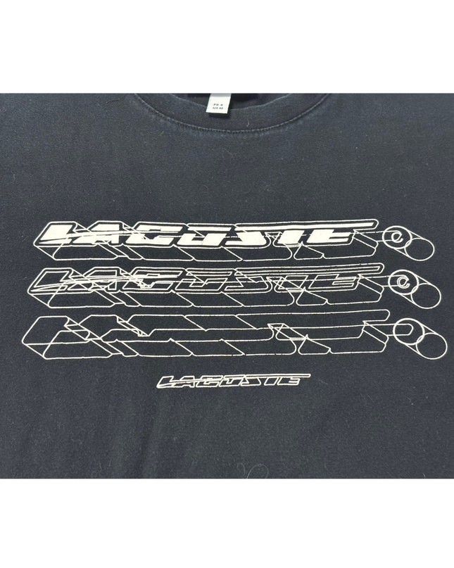 Lacoste Black Slim Fit Abstract Logo Print Graphic T-Shirt