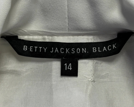 Betty Jackson. Black White Shawl Lapel Blazer