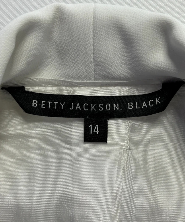 Betty Jackson. Black White Shawl Lapel Blazer