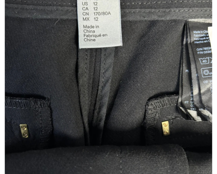 H&M Black Slim Ankle Zip Trousers