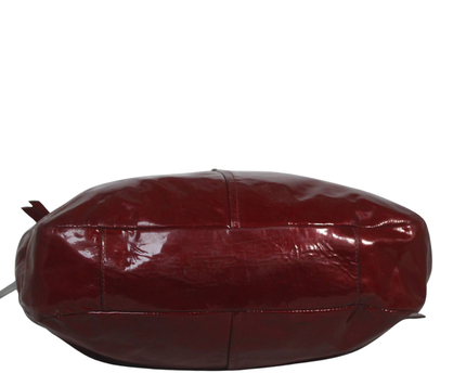 Coach Red Patent Leather Turnlock Shoulder Bag