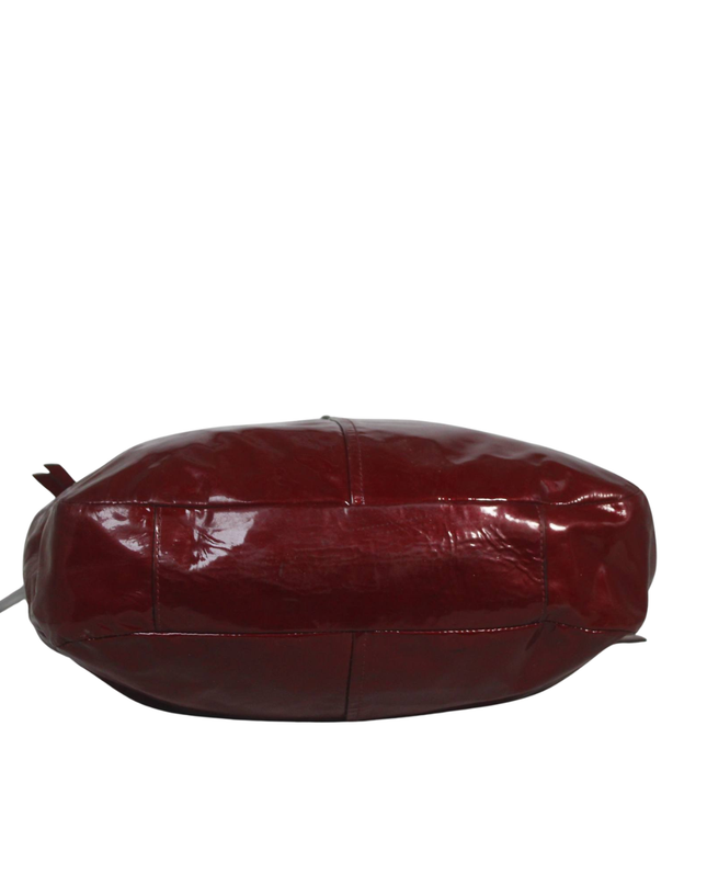 Coach Red Patent Leather Turnlock Shoulder Bag