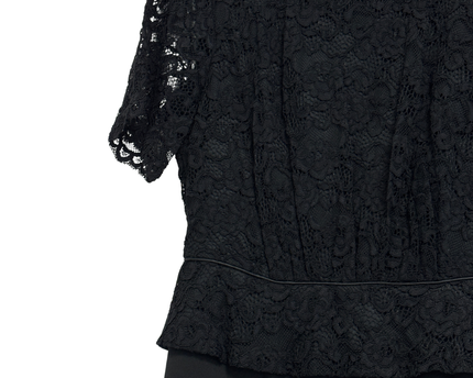 Phase Eight Black Lace Peplum Pencil Dress