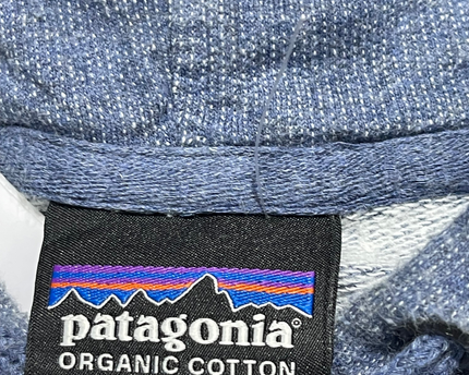 Patagonia Blue Zip-Up Organic Cotton Hoodie