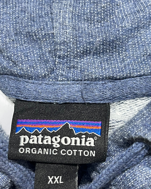Patagonia Blue Zip-Up Organic Cotton Hoodie