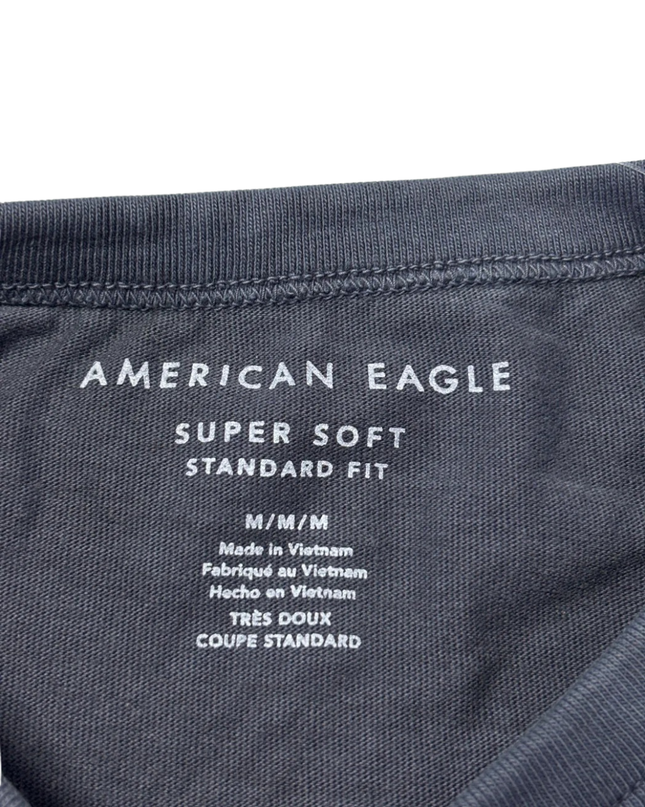 American Eagle Dark Grey Super Soft Pocket T-Shirt W/Tags