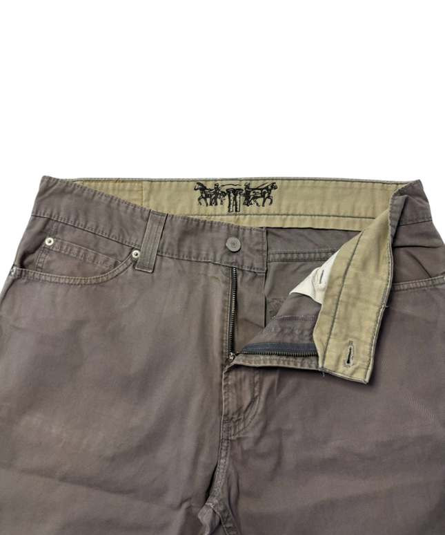 Levi's Grey 506 Straight Fit Cotton Trousers