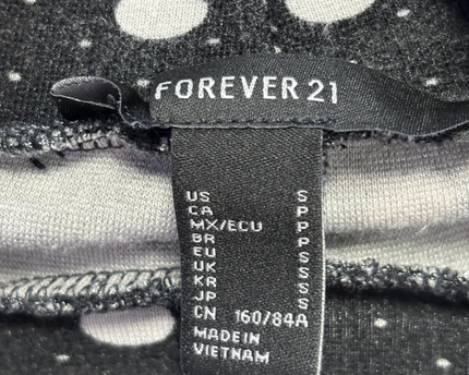 Forever 21 Black Polka Dot Mock Neck Mini Dress