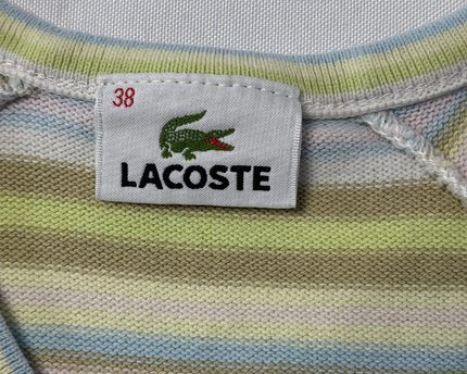 Lacoste Multicolor Striped V-Neck Long Sleeve Sweater