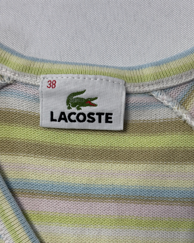 Lacoste Multicolor Striped V-Neck Long Sleeve Sweater