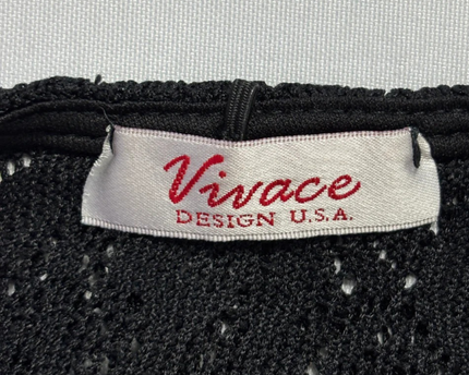 Vivace Black Sheer Lace Tie-Front Cropped Shrug