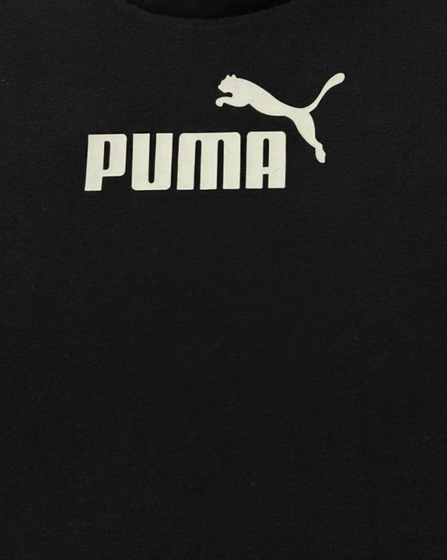 Puma Black Branded Tape Sleeve T-Shirt