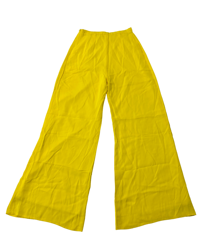 ZINI Yellow High-Waisted Wide Leg Pants