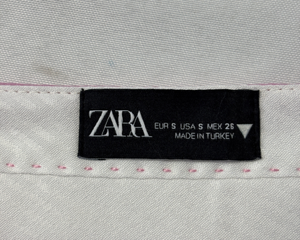 Zara Pink Tailored Pleated Mini Skirt