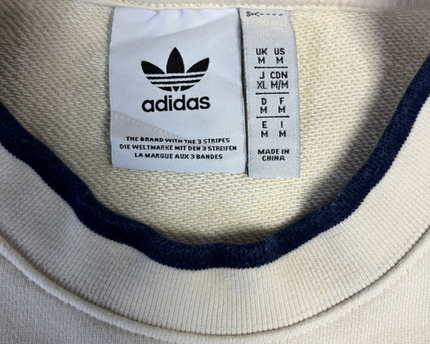Adidas Cream Graphic Crewneck Sweatshirt