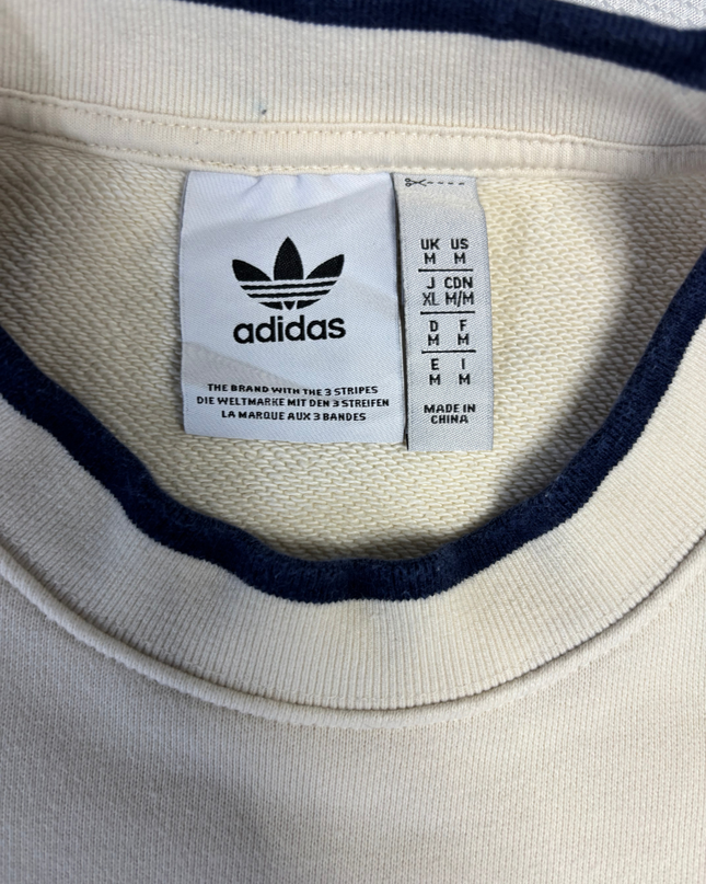 Adidas Cream Graphic Crewneck Sweatshirt