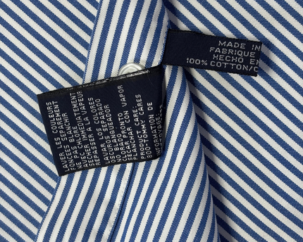 Tommy Hilfiger Men's Blue/White Striped Short Sleeve Button Down Shirt