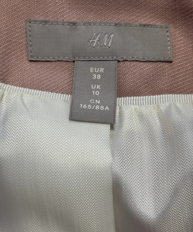 H&M Dusty Pink Tailored Single-Button Blazer
