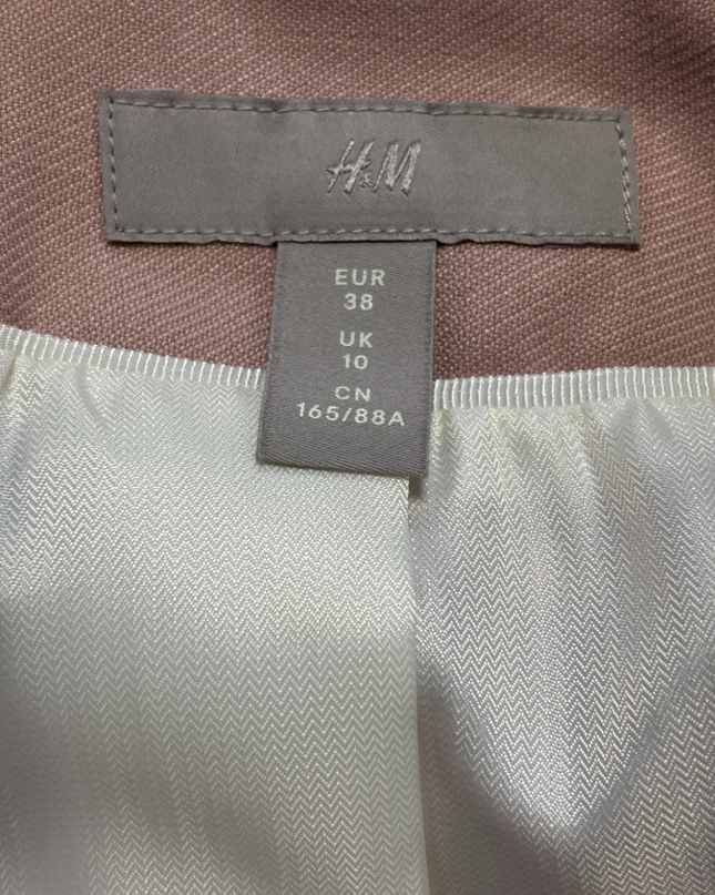 H&M Dusty Pink Tailored Single-Button Blazer