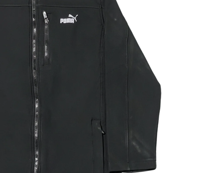 Puma Black Boys Zip-Up Softshell Fleece Jacket