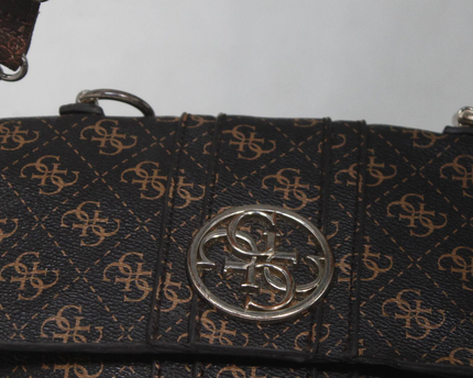 Guess Brown Signature Logo Crossbody Bag