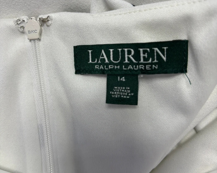 Lauren Ralph Lauren White Polka Dot Ruffle Sleeve Dress