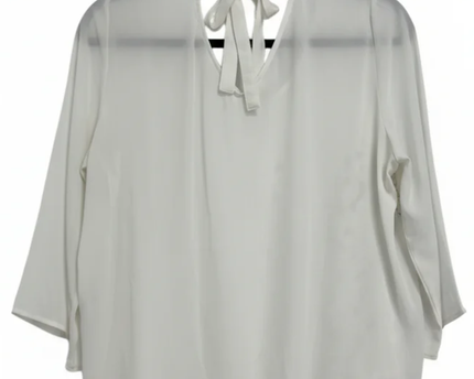 KOTON White Floral Lace Tie-Back Blouse