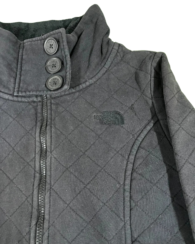 The North Face Women's Black Quilted Full Zip High-Neck Jacket