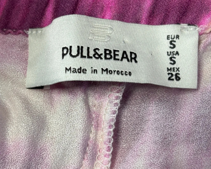 Pull&Bear Purple Tie-Dye Flare Leg Pants