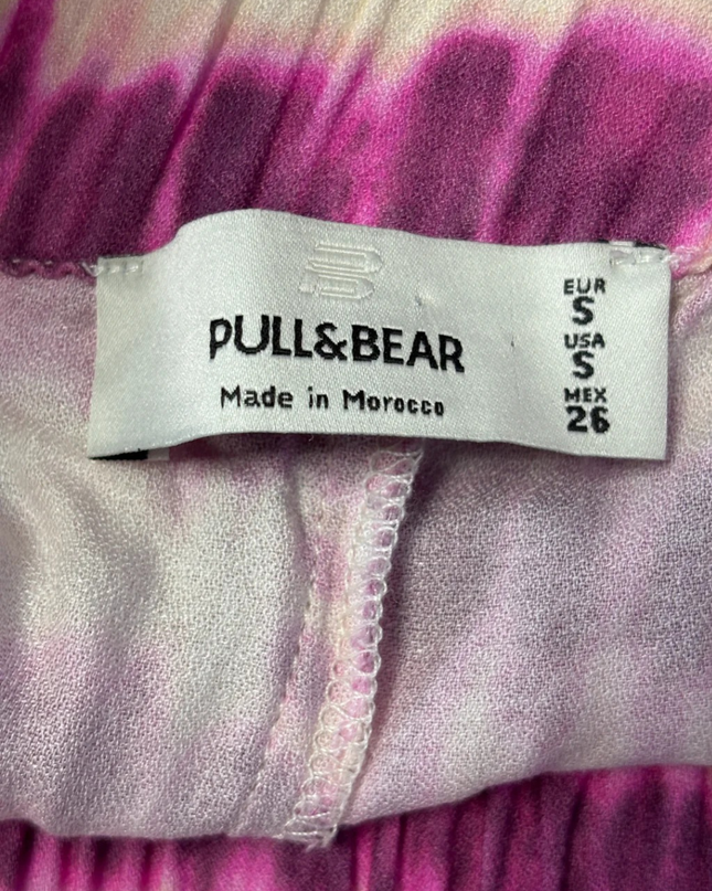 Pull&Bear Purple Tie-Dye Flare Leg Pants