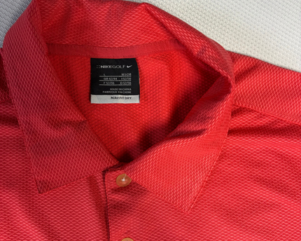 Nike Red Golf Sports Polo Shirt