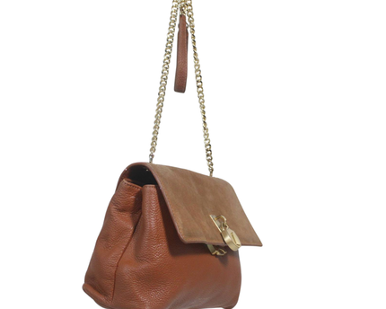 Ted Baker Brown Suede and Leather Shoulder Bag