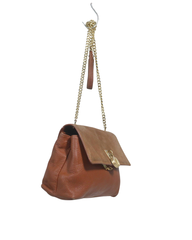 Ted Baker Brown Suede and Leather Shoulder Bag